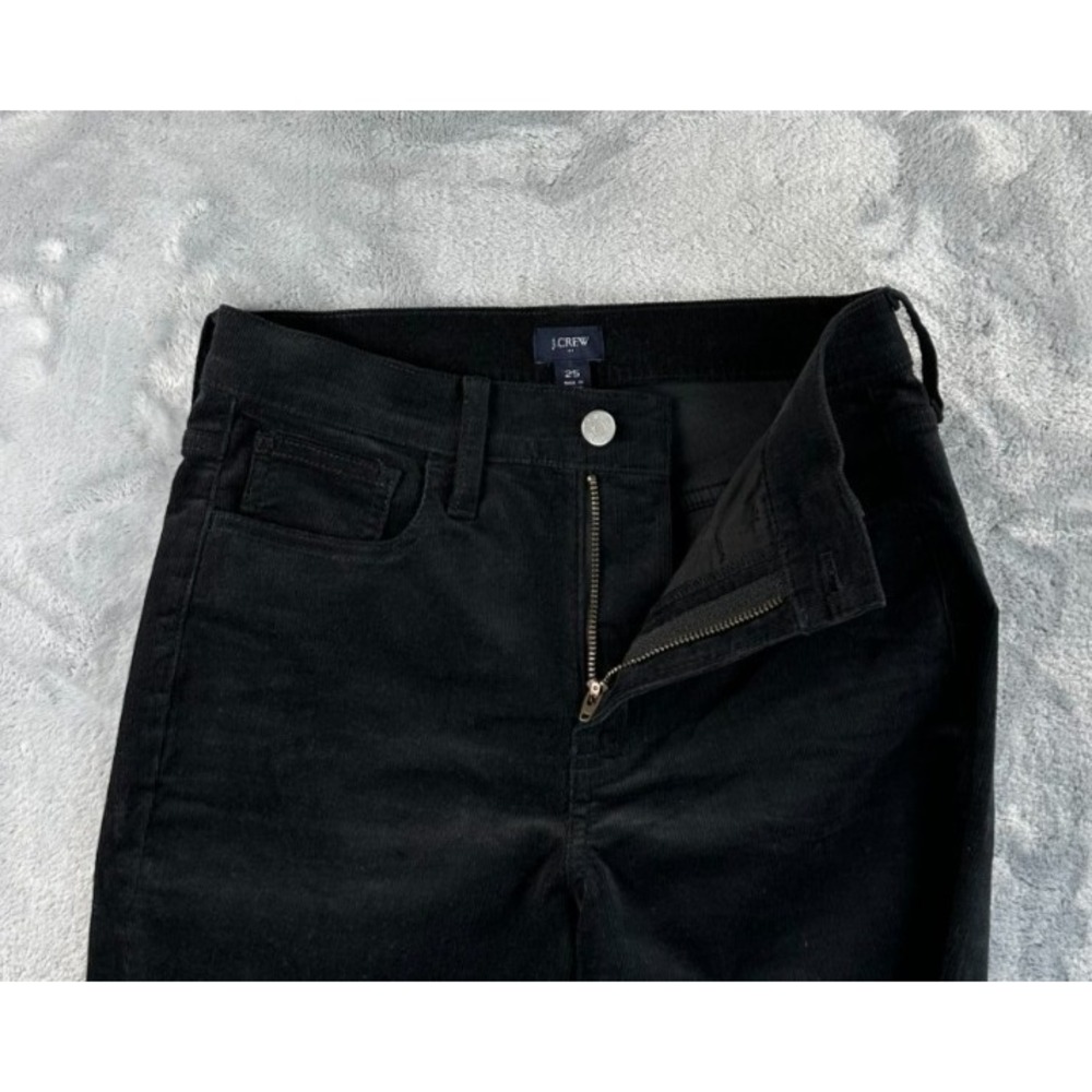 J.Crew -Black Corduroy Pants - Women's Size 25 Mid Rise Straight Leg Classic Fit - Picture 6 of 13